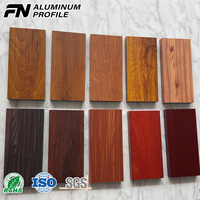 Profilés d'extrusion en aluminium série 6000, OEM ODM, profilés en aluminium à grain de bois pour portes et fenêtres