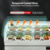 Vitrine réfrigérée de comptoir avec 1 niveau de présentoirs pour la présentation en food court – Vente directe usine, support technique disponible
