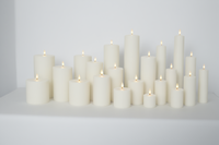 Vela LED sin Llama de Cera Real Tipo Pilar con Batería para Navidad, Color y Tamaño Personalizables, Gran Venta