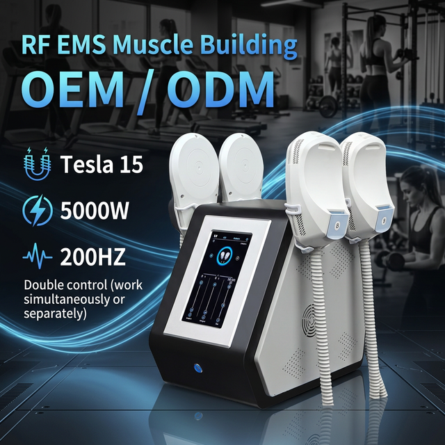 Professional 4 Handles Microcurrent Muscle Toning Device Vacuum Tightening Body Contouring Machine for Home Salon