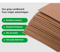 Carton plat recyclable haute rigidité, résistant à l'humidité, épais, brun, pour emballage personnalisé