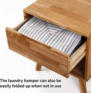 Skymoving mới tùy chỉnh lớn vải ráp giặt lưu trữ giỏ cản trở hộp giặt giỏ tổ chức túi với xử lý - Product Image 4