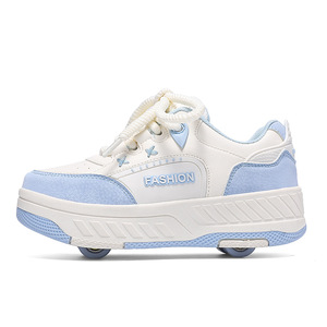 Zapatos Chunky para Mujer, Zapatillas de Moda Blancas y Rosas con Plataforma, Cordones, Suela de Goma Acolchada, Parte Superior Sintética, Entresuela de EVA, para Todas las Temporadas - Product Image 5