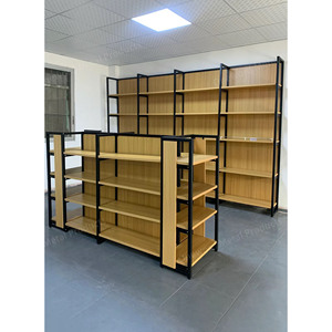 Negozio moderno scaffalatura Gondola scaffale supermercato doppia faccia scaffali in legno per negozio al dettaglio - Product Image 5
