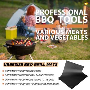 Tapis <span class=keywords><strong>de</strong></span> <span class=keywords><strong>barbecue</strong></span> en PTFE antiadhésif réutilisable <span class=keywords><strong>pour</strong></span> les grils à gaz, au charbon <span class=keywords><strong>de</strong></span> bois et électriques - Product Image 3