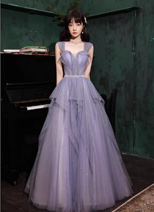 Elegantes boden langes Princess <span class=keywords><strong>Prom</strong></span>-Kleid aus A-Linie Satin-Spitzen-Lang kleid mit Pailletten-Taillen-Abendkleid mit natürlicher Taille - Product Image 2