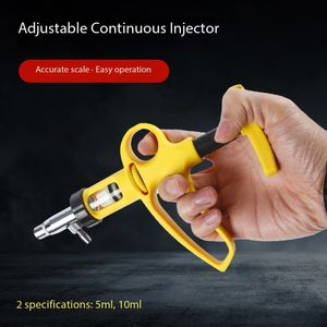 5 मिलीलीटर पशु चिकित्सा प्लास्टिक पशु ड्रेनर सिरिंज पोल्ट्री ड्रेनेचिंग समायोज्य स्वचालित ड्रायर इंजेक्शन बंदूक - Product Image 5