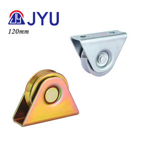 Polea de rodillo de rueda de puerta de sistema deslizante resistente de rodamiento único de 120mm con ranura Y U <span class=keywords><strong>V</strong></span> - Product Image 3