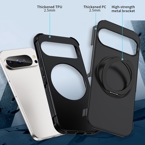 Funda Protectora Híbrida de TPU+PC Resistente con Anillo Magnético Giratorio de 360 Grados para Montaje en Coche, Compatible con Google Pixel <span class=keywords><strong>11A</strong></span> 10A 10 Pro XL - Product Image 2