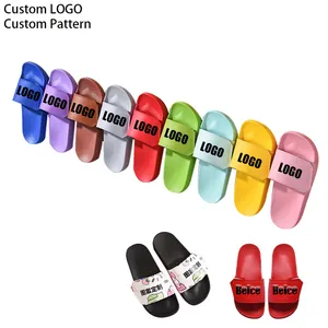 Wholesale Custom Outdoor Beach Slippers Printed Slippers Custom Ultra Soft PU EVAcustom Slide Slippers