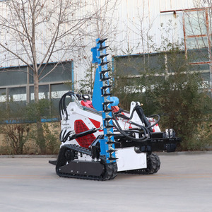 Mini-chargeuse compacte sur chenilles Somate blanche économique, moteur diesel EPA 15,7 kW, capacité de la benne de 0,2 m³, garantie de 2 ans, pompe hydraulique - Product Image 1