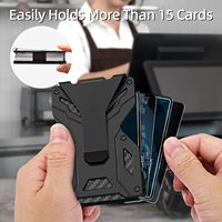 Dompet Kartu ID Bisnis Aluminium Tipis Baru, Tempat Kartu Kredit Logam RFID, Hadiah untuk Pria