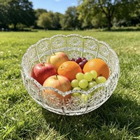 Zonnebloem Geprezen Glazen Snoepvaas Fruitplateau Set Transparante Glazen Opbergkom voor Thuis Tafeldecoratie Bruiloft Feest Huisdecoratie