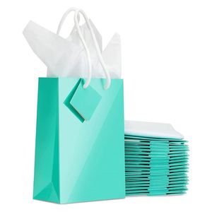 Small Party Gift Bag with Handle <b>Tissue</b> Paper for Christmas Birthday <b>Wedding</b> and Party Celebrations Thanksgiving Multi Paper Bag - Product Image 1