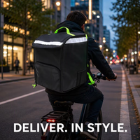 Mochila aislante para llevar comida, bolsa de refrigeración para bicicleta, Pizza, personalizada de fábrica, de alta calidad, impermeable, JLD