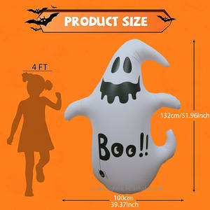Inflables de PVC de Halloween, Fantasmas para Exteriores, Impermeables, Ecológicos, 100x132CM, IP44, Decoraciones para Jardín, Patio y Fiestas - Product Image 2