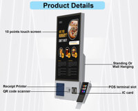 Machine d'affichage de commande et de publicité en libre-service de kiosque de paiement numérique à écran tactile capacitif de 21.5 pouces