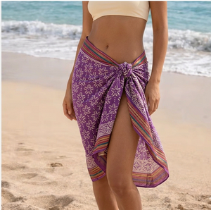 Handmade Wooden Block Print <b>Sarongs</b>, Pareos & Scarves for Women Stylish Beachwear Wholesale Supply - Product Image 1