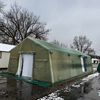 Carpa Portátil Forerunner 600D de Algodón Oxford y PVC, Impermeable, para las Cuatro Estaciones, Grande, Táctica, de Emergencia, para Refugiados, Móvil