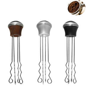 Accesorios para Espresso, Agitador de Bebidas Personalizado, Herramientas para Espresso, Distribuidor de Agujas para Espresso Manual, Mango de Madera Maciza - Product Image 1