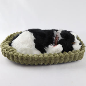 Mainan interaktif boneka seperti hidup, dekorasi rumah binatang bernapas tidur, boneka anjing mendengkur realistis - Product Image 4