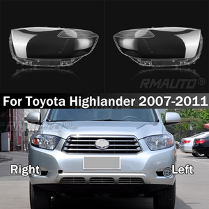Couvre-phare avant de voiture, lentille en verre, phares transparents, abat-jour, masques de phares pour Toyota Highlander 2007-2011 - Product Image 1