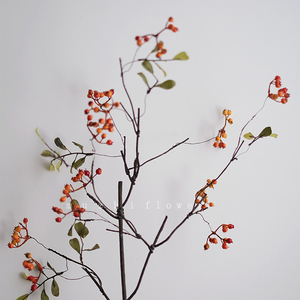 Hoa giả bán buôn số lượng lớn, cành quả mọng đỏ, hoa giả mô phỏng trái cây, trang trí Giáng sinh, trang trí nhà cửa ngày lễ - Product Image 1