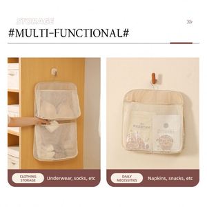 Sac de rangement suspendu multifonctionnel de haute qualité pour la maison, organisateur double couche pour soutiens-gorge et chaussettes avec crochet - Product Image 4