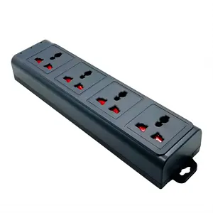 Strip daya Universal, beberapa Outlets110-240v,3000w Strip daya Eropa Plug Adapter dudukan dinding aksesoris Strip daya