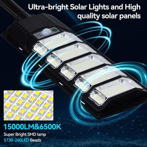 Industrial High Brightness 600W/800W/1000W IP65 Waterproof LED Solar Street Light LiFePO4 <b>Battery</b> Induction Control for Road - Product Image 3