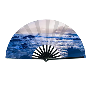 Nouvel Arrivage Grand Éventail Pliant en Bambou pour Mariage, Publicitaire, Personnalisable, Vente en Gros - Product Image 3