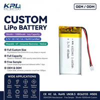 Prix usine Cellule de batterie au lithium à semi-conducteurs 3,7 V 602040 400 mAh 500 cycles OEM accepté Électronique grand public LiNiMnCoO2