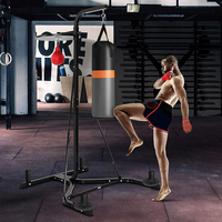 Support de sac de frappe autoportant stable, support de boxe en acier sans oscillation pour la maison et l'appartement