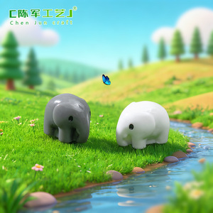 La fabbrica Weij vende all'ingrosso ornamenti per micro-paesaggi, elefanti di coppia, piante succulente, bottiglie ecologiche decorative fai-da-te con muschio. - Product Image 4