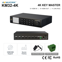 Compositeur vidéo matériel professionnel 4K HDMI Chroma Key Master en temps réel pour la production de studio virtuel et le streaming en direct
