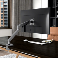 Support d'écran noir Kaloc DS120, bras robotique pour écran LED, support de moniteur, support de montage VESA 100x100 mm, 17-32 pouces