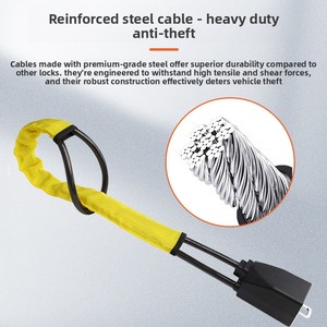 Blocco <span class=keywords><strong>Antifurto</strong></span> a U in Acciaio per Volante Auto con 3 Chiavi, Dispositivo di Blocco Cintura di Sicurezza per Auto, Camion, SUV, Furgoni, Camper - Product Image 4
