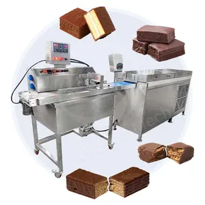 ORME diskon besar coklat Wafer tongkat lapisan produksi Mini permen coklat mesin Enrobe dengan sabuk