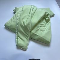 Couverture de lit en patchwork avec passepoil, couleur vert estival, solide et rafraîchissante, sur mesure, taille king, 100% fibre de polyamide, séchage rapide