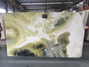 Sang Trọng Tự Nhiên Màu Xanh Lá Cây Phiến Đá Cẩm Thạch Mơ Màu Xanh Lá Cây Tấm Ván Cho Bàn Bếp Mơ Màu Xanh Lá Cây Đá Cẩm Thạch - Product Image 6