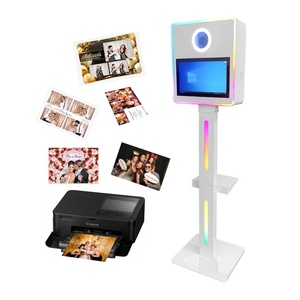 Photomaton 15,6 pouces avec appareil photo et imprimante, <span class=keywords><strong>cadre</strong></span> lumineux LED pour selfie, idéal pour les fêtes - Product Image 2