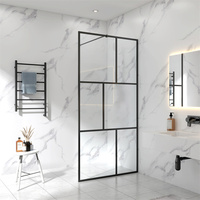 Panneau de douche encadré pour salle de bain de luxe verre trempé de 6mm 8mm 10mm d'épaisseur écran de douche en verre trempé de style douche en verre trempé