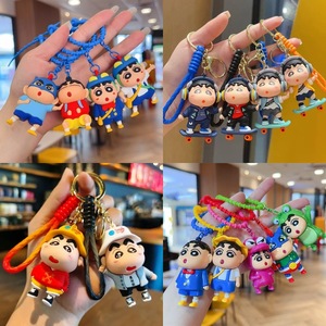 Japanese <b>Anime</b> Crayon Shin-Chan Mobile Phone Chain <b>Keychain</b> PVC Pendant for Book Bag & Couple Car Keys Hanging Gifts - Product Image 2