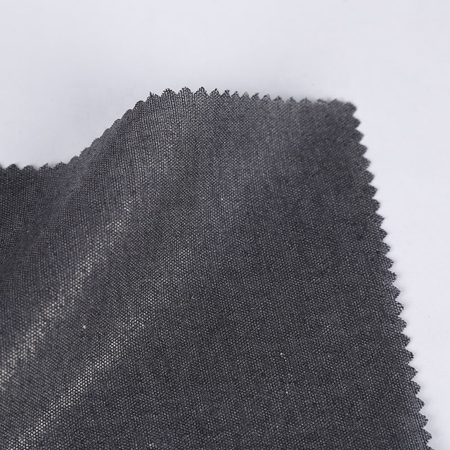 2.5H Stiff Cotton Shirt Collar Woven Fusible Buckram Interlining for Shirt Cap Bag