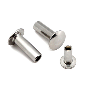 Din Standard Flat Round Head Rivets solides Fer Nylon Titane Acier au carbone Aluminium Laiton-Multi-Material Umbrella Head Rivets - Product Image 1
