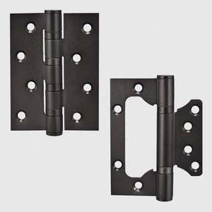 YONFIA Charnière plate en acier inoxydable <span class=keywords><strong>de</strong></span> 4 pouces et 3 mm pour porte en bois, tête <span class=keywords><strong>de</strong></span> couronne plate <span class=keywords><strong>de</strong></span> style américain et européen, pour porte en bois - Product Image 3