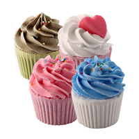 Coffret Cadeau de Bombes de Bain Artisanales Véganes en Forme de Donut et Cupcake, Parfum Glace, Marque Blanche, Vente en Gros pour Enfants