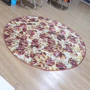 Manta personalizable de 60 pulgadas para tortilla de cara Dingle, manta para hacer <span class=keywords><strong>Pizza</strong></span> con patrón de Festival con Pepperoni para Piza Mermaker - Product Image 2