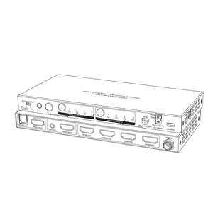 4k60 Hdmi Matrix 4x2 With EARC D-o-lby Vision SPDIF Optical Audio Output 4 In 2 Out HDCP 2.2 EDID Management