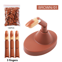 Main flexible de mannequin de main de formation de pratique d'art d'ongle pour des ongles avec 100 bouts d'ongle de PCS